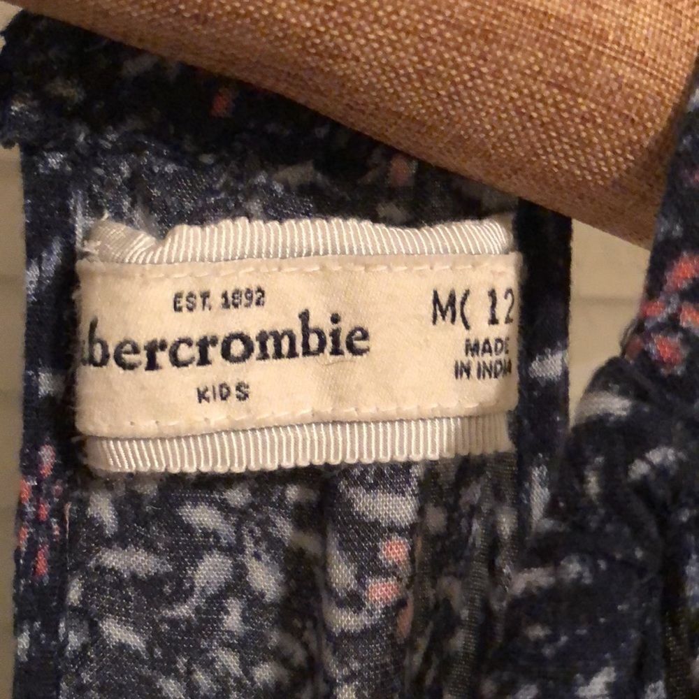 abercrombie 12 Floral Navy Coral White Sleeveless High Low Maxi Dress Lace - Picture 9 of 11
